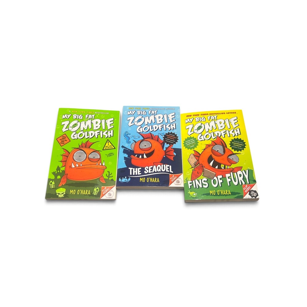 My Big Fat Zombie Goldfish 3 Book Set Mo OHara Seaquel Fins of Fury Paperbacks